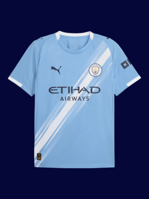 Erling Haaland #9 Manchester City 2025/26 Home Jersey Player Version - Front View Erling Haaland #9 Manchester City 2025/26 Home Jersey Player Version - Front View | KFCOOL