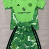Manchester United 2026/27 Goalkeeper Green Kids Kit Fan Version - Front View | KFCOOL