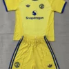Manchester United 2026/27 Goalkeeper Yellow Kids Kit Fan Version - Front View | KFCOOL