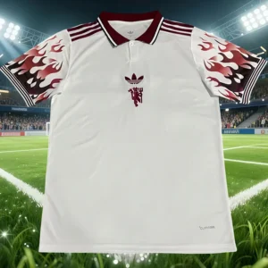 Manchester United 2026/27 White Red Polo Shirt - Front View | KFCOOL