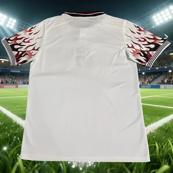 Manchester United 2026/27 White Red Polo Shirt - Back View | KFCOOL