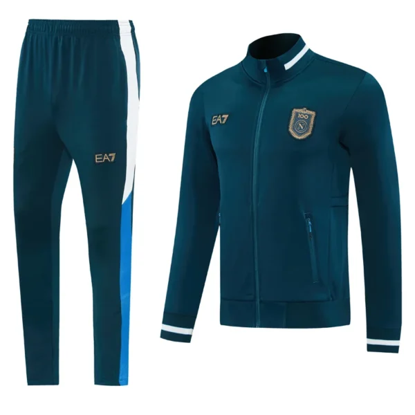 Napoli 2026/27 Dark Green Jacket Tracksuit - Front View Napoli 2026/27 Dark Green Jacket Tracksuit - Front View | KFCOOL