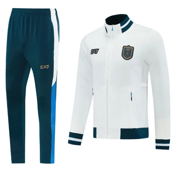 Napoli 2026/27 White Jacket Tracksuit - Front View | KFCOOL