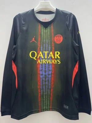 PSG 2026/27 Black Green Long Sleeve Jersey Fan Version - Front View PSG 2026/27 Black Green Long Sleeve Jersey Fan Version - Front View | KFCOOL