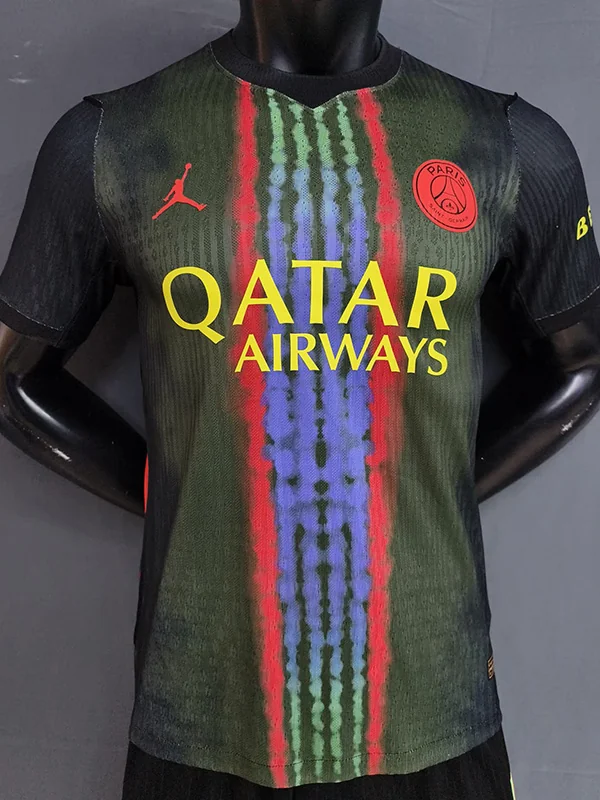 PSG 2026/27 Black Green Jersey Player Version - Front View | KFCOOL