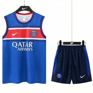 PSG 2026/27 Blue Sleeveless Shorts - Front View PSG 2026/27 Blue Sleeveless Shorts - Front View | KFCOOL