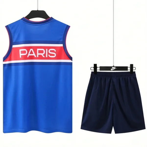 PSG 2026/27 Blue Sleeveless Shorts - Back View | KFCOOL