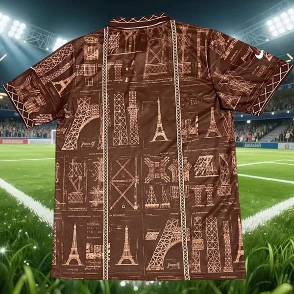 PSG 2026/27 Brown Red Special Edition Training Shirt Fan Version - Back View | KFCOOL