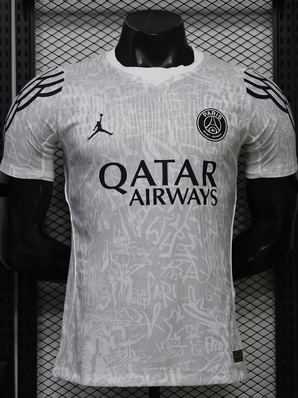 PSG 2026/27 Grey White Training Shirt Player Version - Front View | KFCOOL