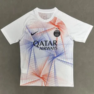 PSG 2026/27 White Blue Training Shirt - Front View PSG 2026/27 White Blue Training Shirt - Front View | KFCOOL