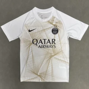 PSG 2026/27 White Gold Training Shirt - Front View PSG 2026/27 White Gold Training Shirt - Front View | KFCOOL