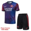 PSG 2026/27 Blue Red Training Short Suit Player Version - Front View | KFCOOL