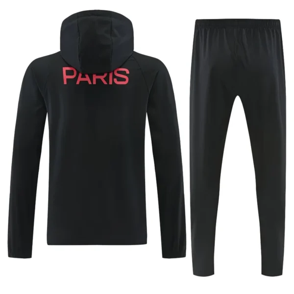 PSG 2026/27 Black Windbreaker Suit - Back View | KFCOOL