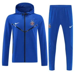 PSG 2026/27 Blue Windbreaker Suit - Front View PSG 2026/27 Blue Windbreaker Suit - Front View | KFCOOL