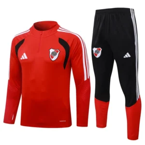 River Plate 2026/27 Red Half Pull Tracksuit - Front View | KFCOOL