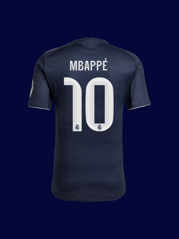 Kylian Mbappe #10 Real Madrid 2025/26 Away Jersey Player Version - Back View Kylian Mbappe #10 Real Madrid 2025/26 Away Jersey Player Version - Back View | KFCOOL
