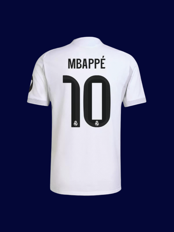 Kylian Mbappe #10 Real Madrid 2025/26 Home Jersey Player Version - Back View Kylian Mbappe #10 Real Madrid 2025/26 Home Jersey Player Version - Back View | KFCOOL