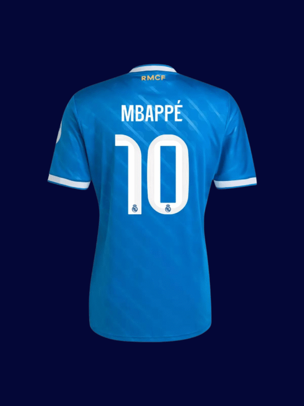 Kylian Mbappe #10 Real Madrid 2025/26 Third Jersey Player Version - Back View | KFCOOL