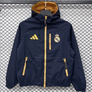 Real Madrid 2026/27 Royal Blue Outdoor Jacket - Front View Real Madrid 2026/27 Royal Blue Outdoor Jacket - Front View | KFCOOL