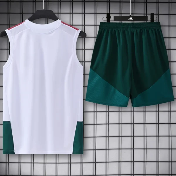Real Madrid 2026/27 White Green Sleeveless Shorts - Back View Real Madrid 2026/27 White Green Sleeveless Shorts - Back View | KFCOOL