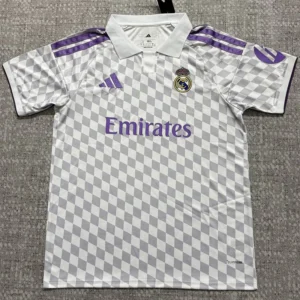 Real Madrid 2026/27 Grey White Special Edition Training Shirt Fan Version - Front View Real Madrid 2026/27 Grey White Special Edition Training Shirt Fan Version - Front View | KFCOOL