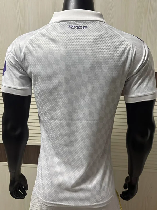 Real Madrid 2026/27 Grey White Special Edition Training Shirt Player Version - Back View | KFCOOL