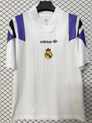 Real Madrid 2026/27 White Blue Training Shirt - Front View | KFCOOL