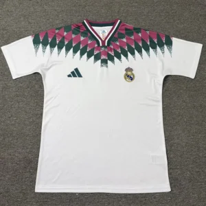 Real Madrid 2026/27 White Red Training Shirt - Front View | KFCOOL