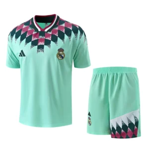Real Madrid 2026/27 Green Red Training Short Suit - Front View Real Madrid 2026/27 Green Red Training Short Suit - Front View | KFCOOL