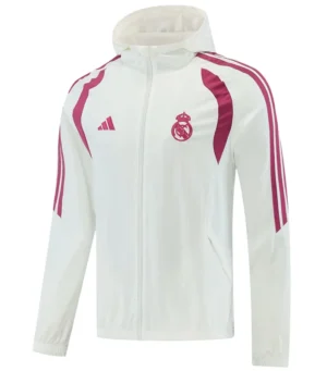 Real Madrid 2026/27 Cream Windbreaker - Front View Real Madrid 2026/27 Cream Windbreaker - Front View | KFCOOL