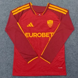 Roma 2026/27 Home Long Sleeve Jersey Fan Version - Front View Roma 2026/27 Home Long Sleeve Jersey Fan Version - Front View | KFCOOL