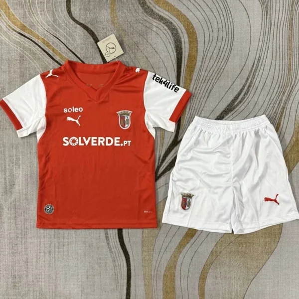 Braga 2026/27 Home Kids Kit Fan Version - Front View | KFCOOL