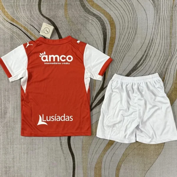 Braga 2026/27 Home Kids Kit Fan Version - Back View | KFCOOL