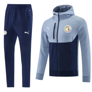 Senegal 2026/27 Blue Grey Jacket Tracksuit - Front View Senegal 2026/27 Blue Grey Jacket Tracksuit - Front View | KFCOOL