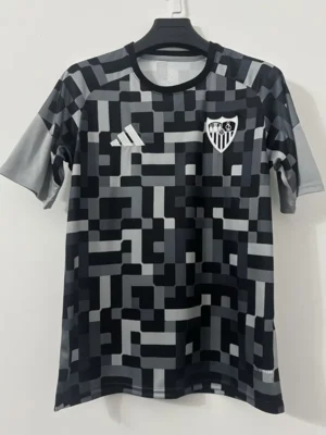 Sevilla 2026/27 Black Grey Training Shirt - Front View | KFCOOL