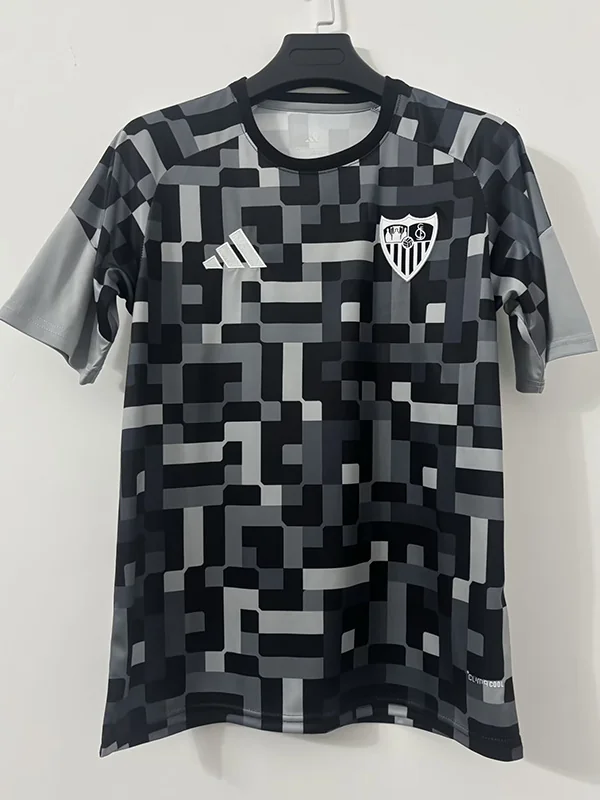 Sevilla 2026/27 Black Grey Training Shirt - Front View Sevilla 2026/27 Black Grey Training Shirt - Front View | KFCOOL