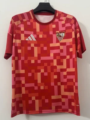 Sevilla 2026/27 Red Pink Training Shirt - Front View | KFCOOL