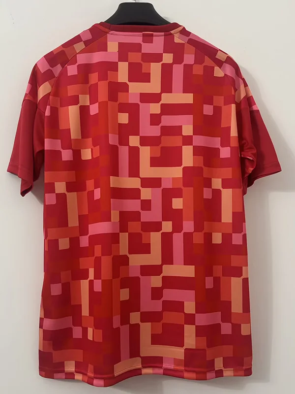 Sevilla 2026/27 Red Pink Training Shirt - Back View | KFCOOL