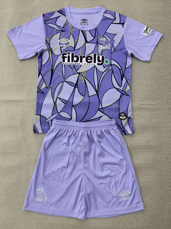 Sheffield Wednesday 2026/27 Goalkeeper Purple Kids Kit Fan Version - Front View Sheffield Wednesday 2026/27 Goalkeeper Purple Kids Kit Fan Version - Front View | KFCOOL