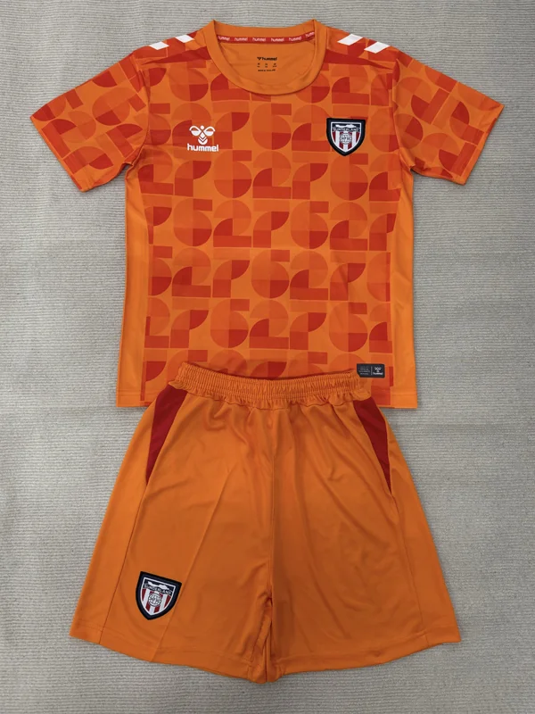 Sunderland 2026/27 Goalkeeper Orange Kids Kit Fan Version - Front View Sunderland 2026/27 Goalkeeper Orange Kids Kit Fan Version - Front View | KFCOOL