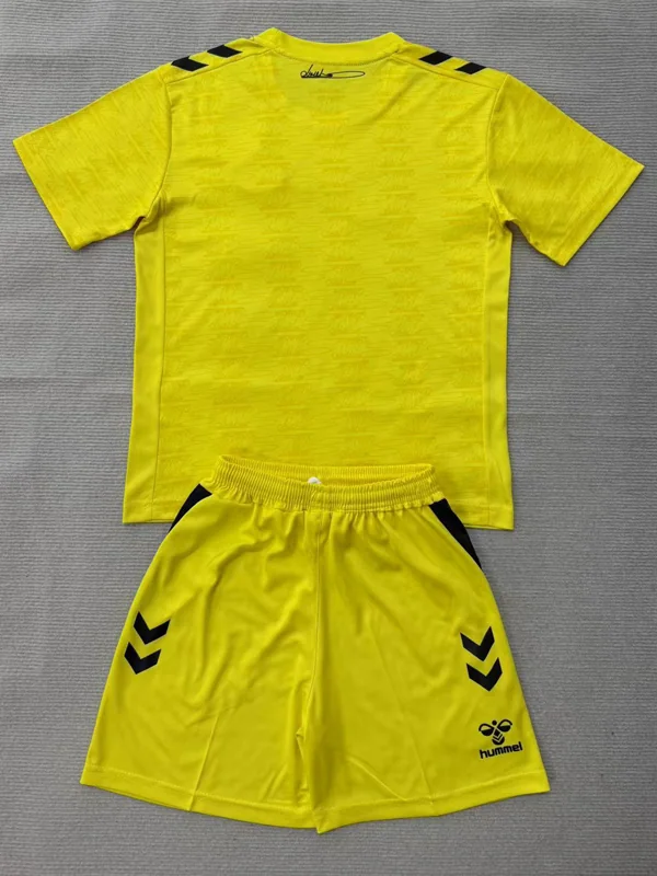 Sunderland 2026/27 Goalkeeper Yellow Kids Kit Fan Version - Back View | KFCOOL